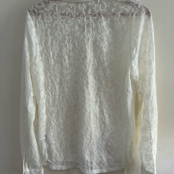 Adrianna Papell Elegant White Lace Top - Picture 4 of 4